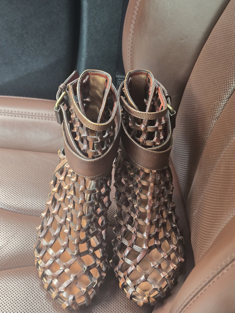 Title: Authentic Givenchy Woven Leather Ankle Booties – 37 1/2